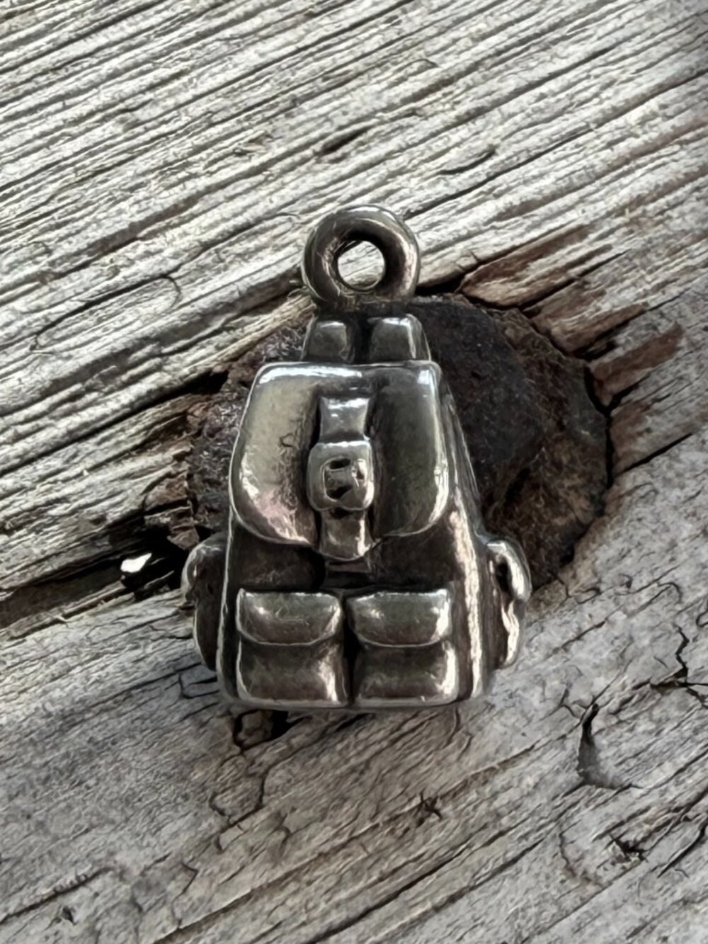 James Avery Retired Sterling Silver Backpack Charm